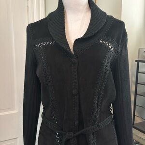 Black Swede & Knit jacket by YARNS